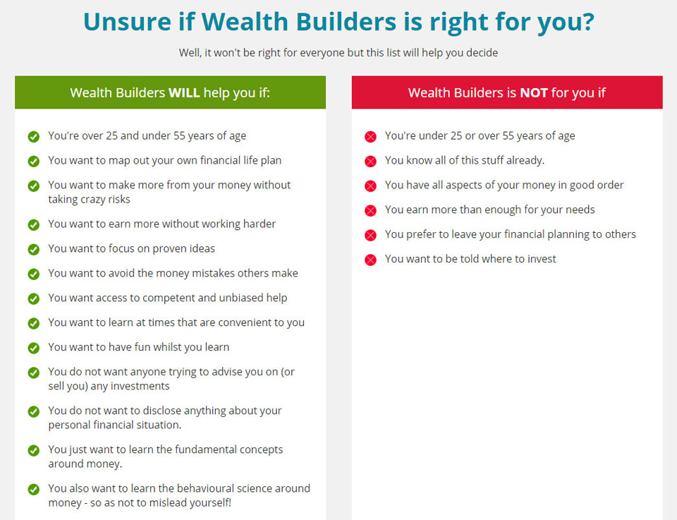 unsure if wealth builders is right for you