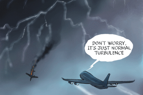 Aircraft into storm