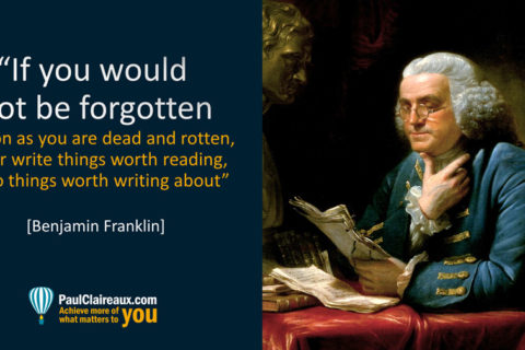 Franklin: Not be forgotten when you're dead and rotten