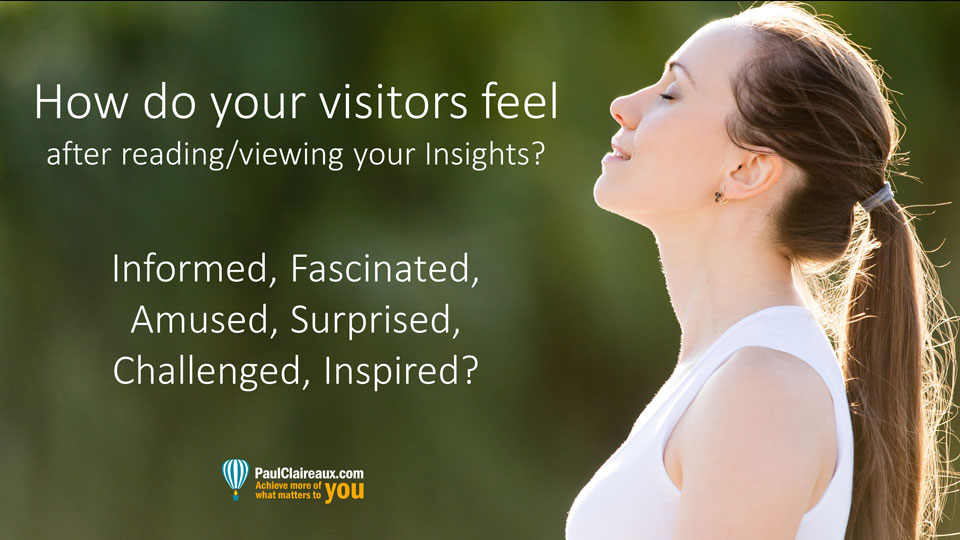 How do your visitors feel. Paul Claireaux