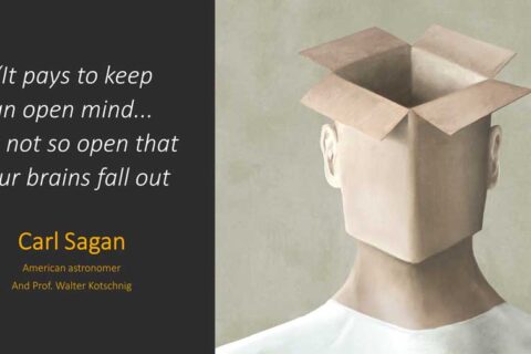 It pays to keep an open mind. Carl Sagan. Paul Claireaux